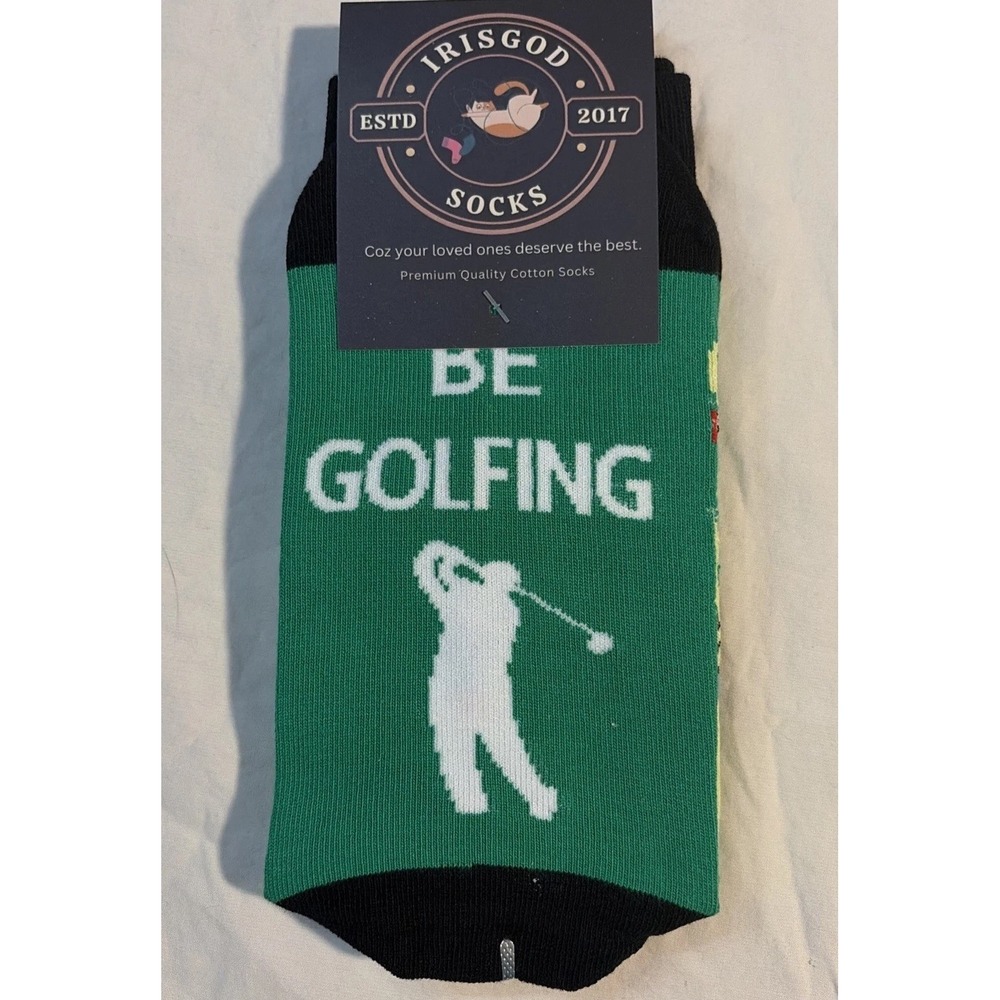 Irisgod I'd Rather Be Golfing Socks NWT